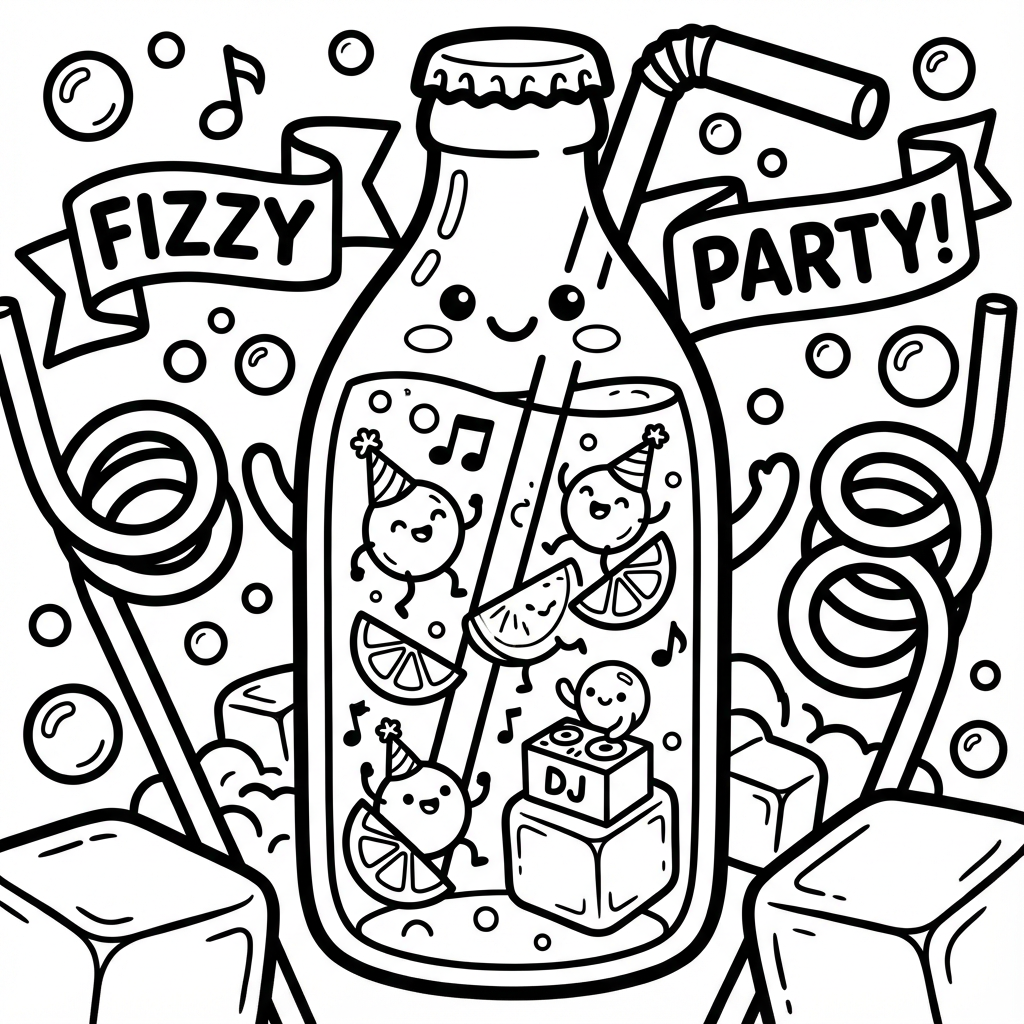 Spice and love volcano jar erupting hearts, a large outline coloring pages piece.